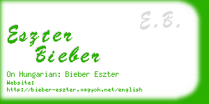 eszter bieber business card